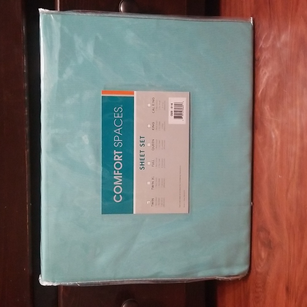 Aqua Twin Sheet Set by Comfort Spaces